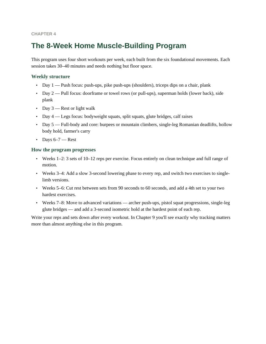 Home-Built Strength — The No-Gym Bodyweight Muscle-Building Blueprint